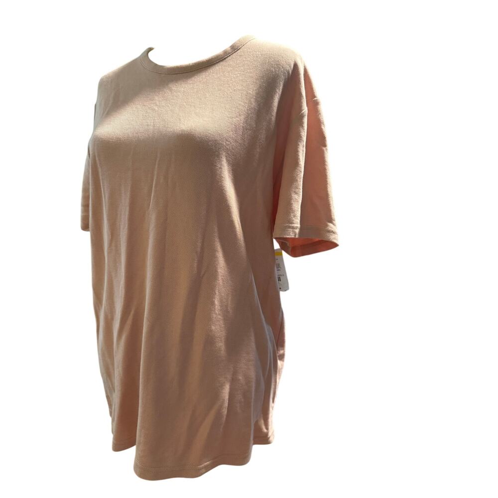 Nordstrom 100% Pima Cotton Short Sleeve Tee, Peach, Women's Size Medium, NWT - Picture 3 of 7